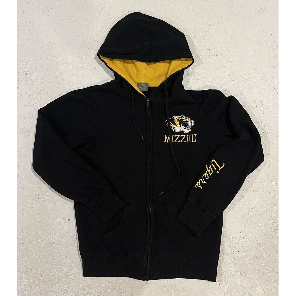 Stadium Missouri Mizzou Tigers Full Zip Jacket Womens Small Black Yellow